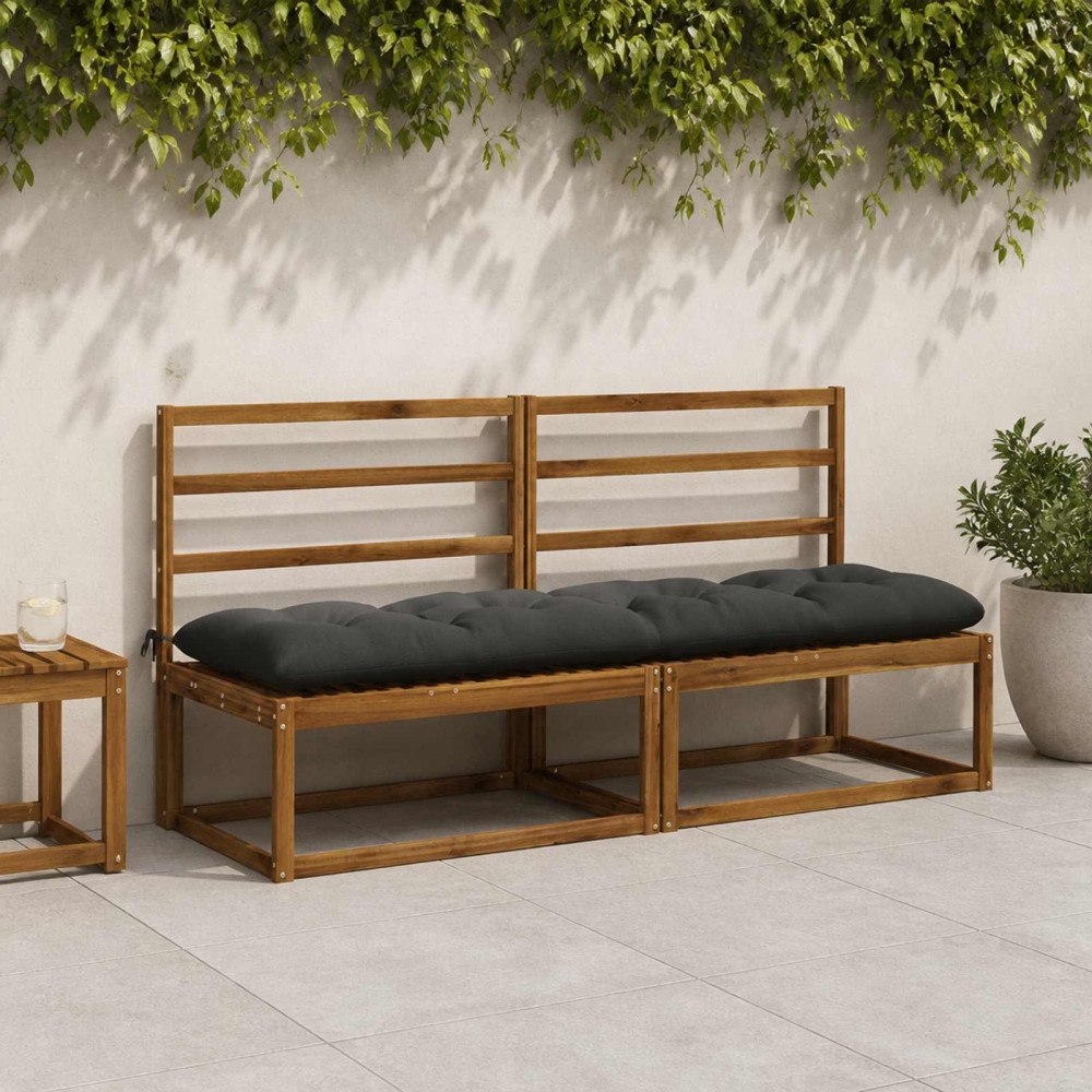 vidaXL Bänk kudde VIANEN 100% Polyester Antracit 190 x 50 x 12 cm