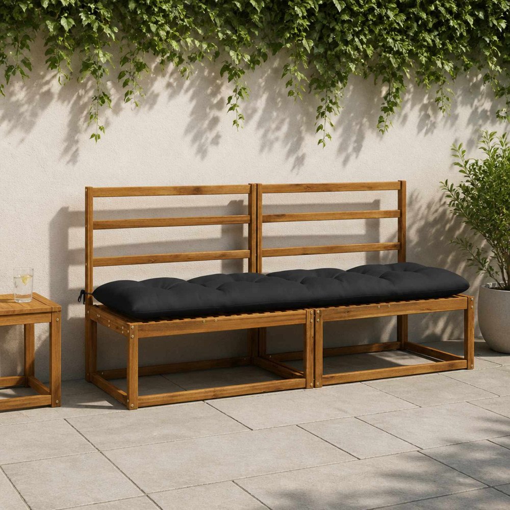 vidaXL Bänk kudde VIANEN 100% Polyester Mörkblå 200 x 50 x 12 cm