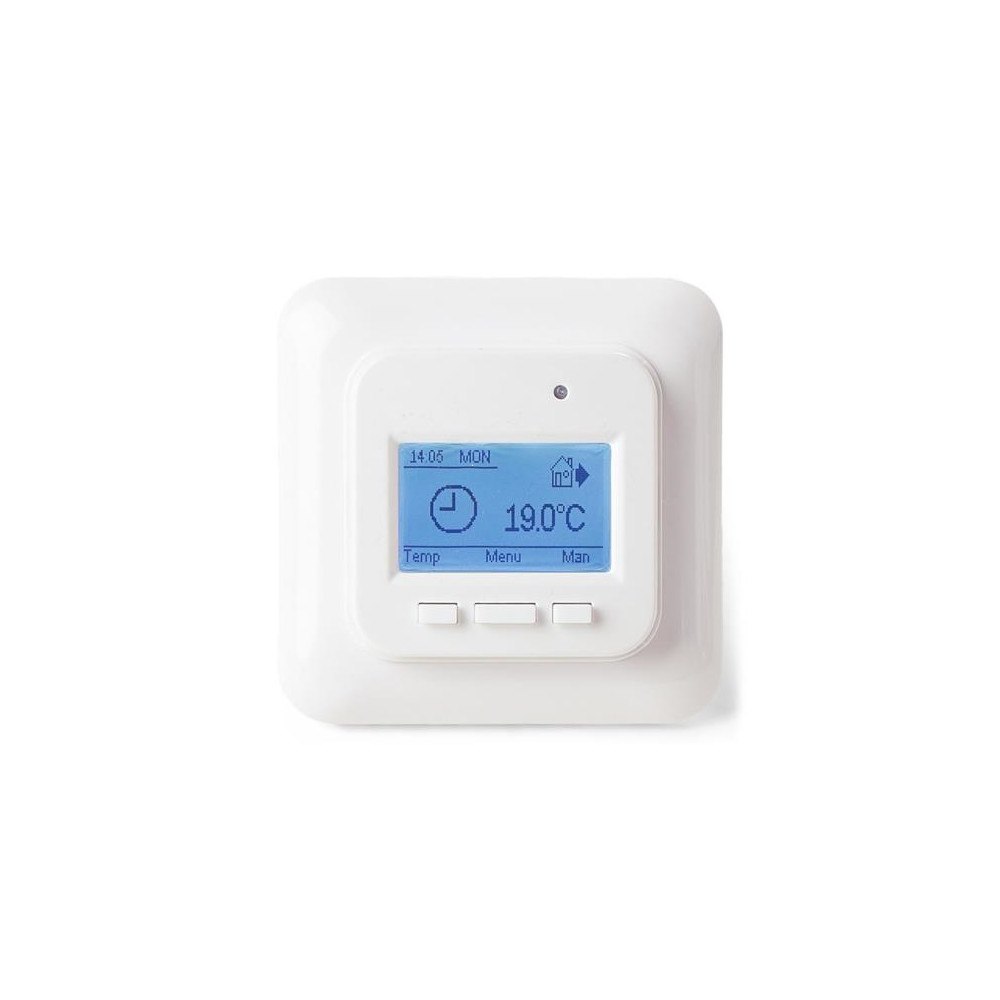 HEATCOM CORPORATION A/S HeatCom HC71 termostat, golv- och rumsgivare, IP21, 16 A, vi...