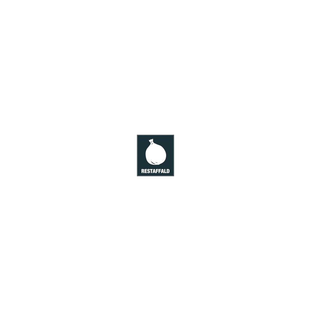 Bica® Piktogram Bica®, vinyl, restavfall, HxBxL: 15 x 15 x 15 cm,...
