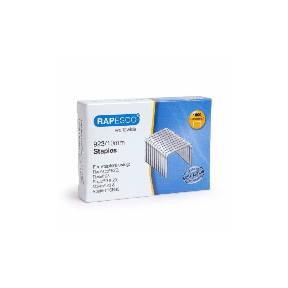 Rapesco Rapesco 1237, klammerförpackningar, 1 cm, 1000 klammer, stål...