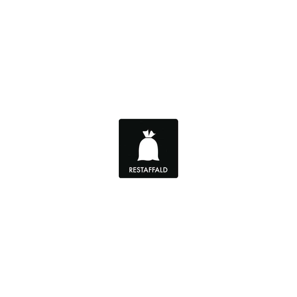 Bica® Piktogram, Bica®, vinyl, restavfall, HxBxL: 12 x 12 x 12 cm,...