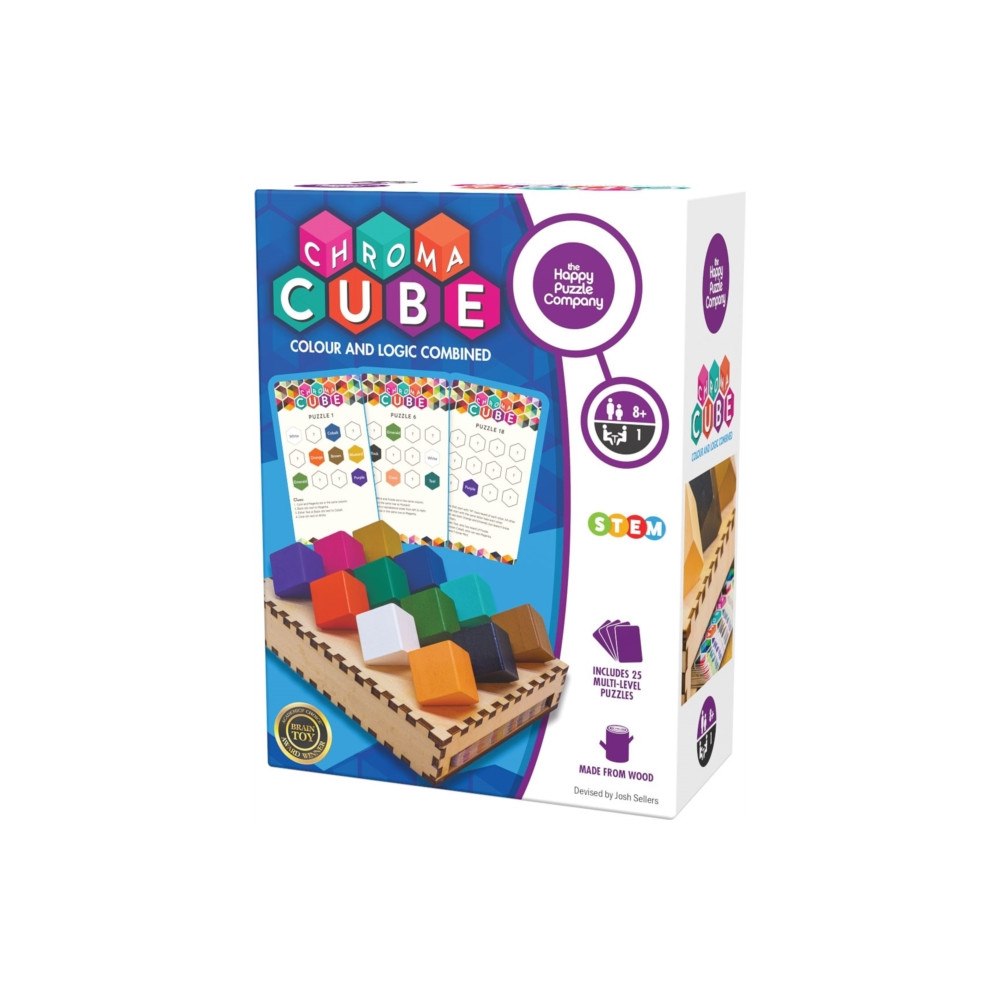 GO ON MAKE ME Chroma Cube Colour & Logic Wooden Game