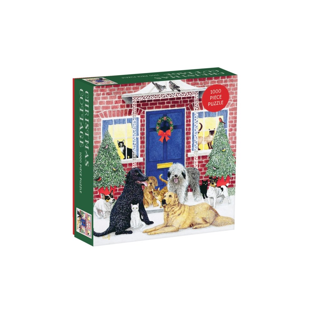 Galison Christmas Cottage Square Boxed 1000 Piece Puzzle