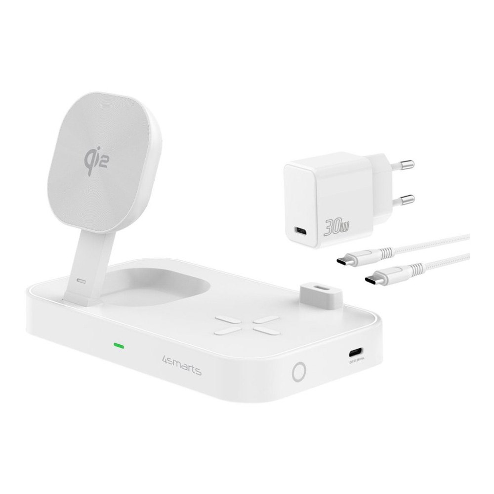 4smarts 4smarts Trident trådlöst laddställ - Qi2 - + växelströmsadapter - USB-C - 25 watt