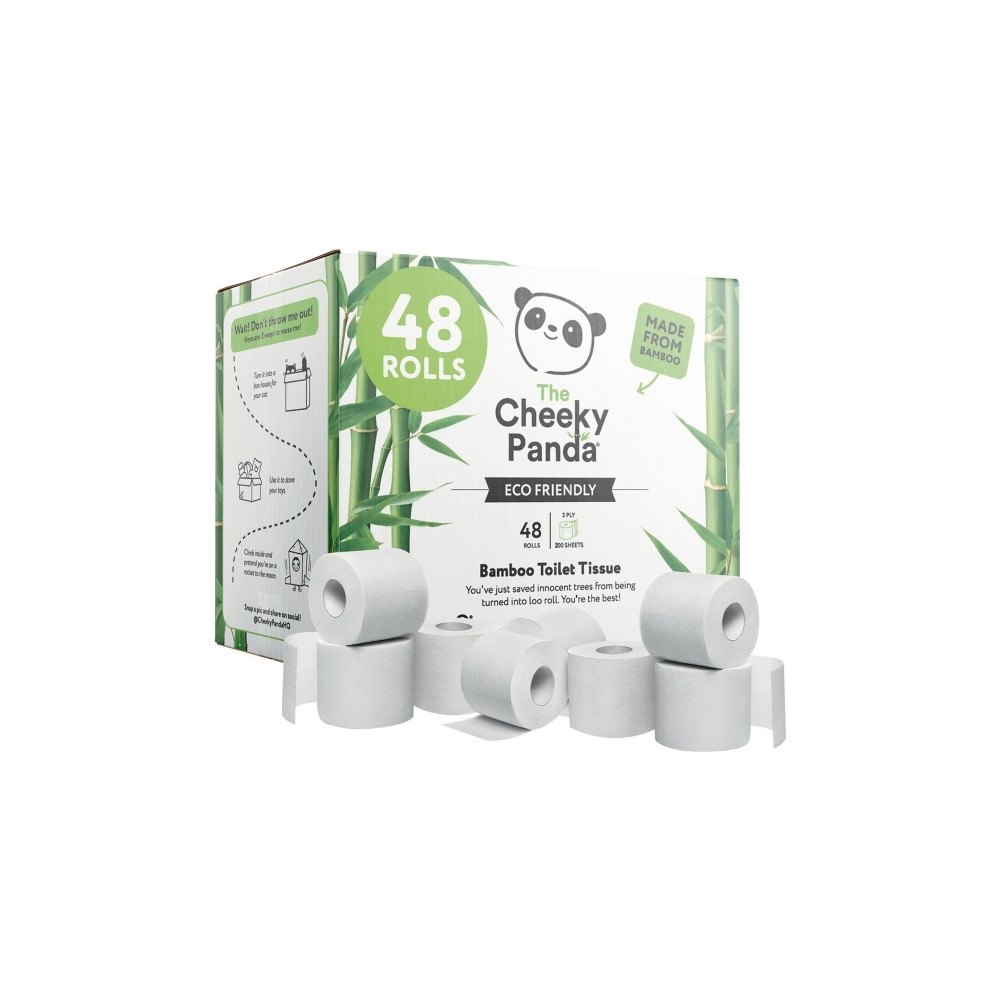 Usorteret Toalettpapper, The Cheeky Panda, 3-lagers, 200 ark, vitt, fö...