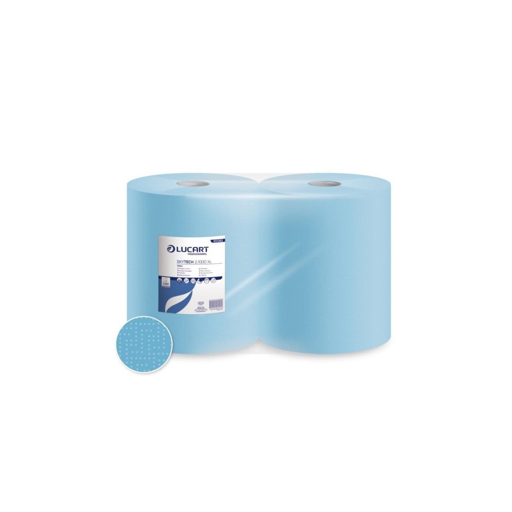 LUCART Industriruller, Lucart SkyTech 2.1000 XL, 2-lag, 360 m, blå,...