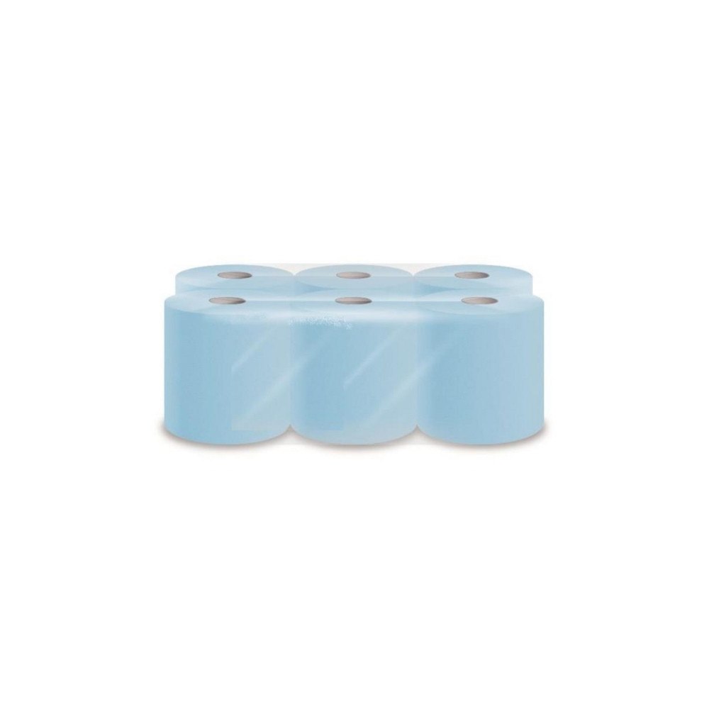 LUCART Torkpapper, Centerfeed-rulle, blå, 1-lagers, förpackning med...