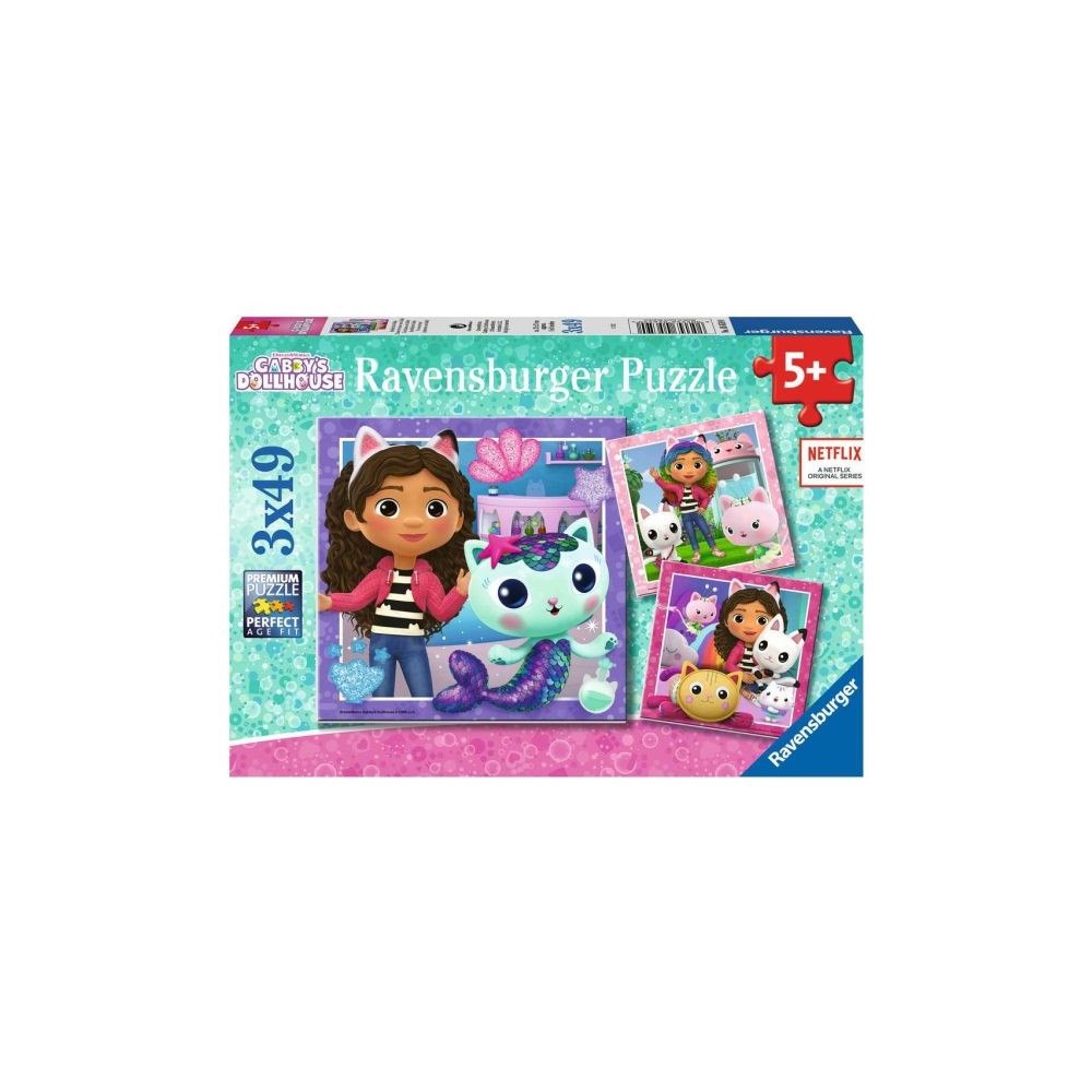 Ravensburger Ravensburger 05659 pussel 3 x 49 bitar, Gabby's Dollhouse, f...