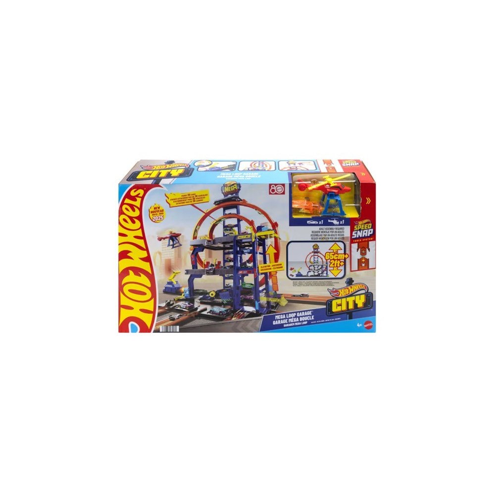 Hot Wheels Hot Wheels City Mega Garage JBM74 lekset 1:64, bil och helik...