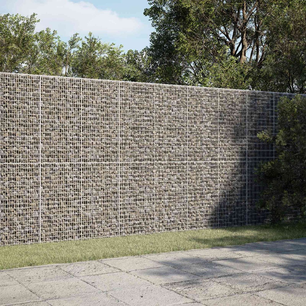 vidaXL Gabion med 5 mm tråd och 5x2,5 cm nät 300x10x200 cm