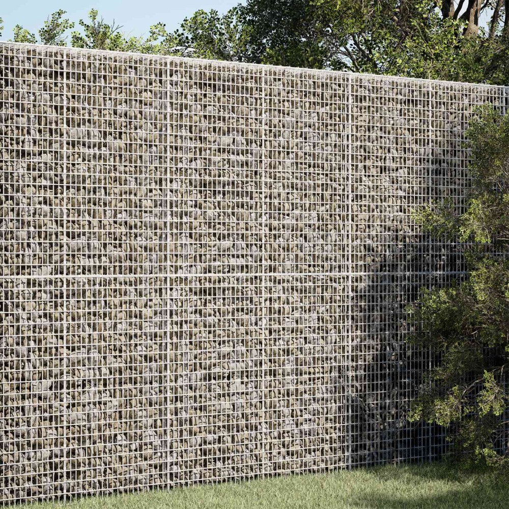 vidaXL Gabion med 5 mm tråd och 5x2,5 cm nät 50x50x200 cm