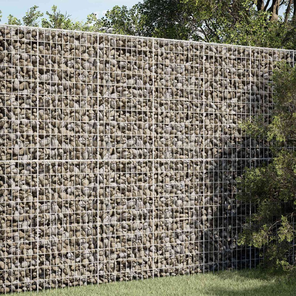 vidaXL Gabion med 5 mm tråd och 5x10 cm nät 50x100x200 cm