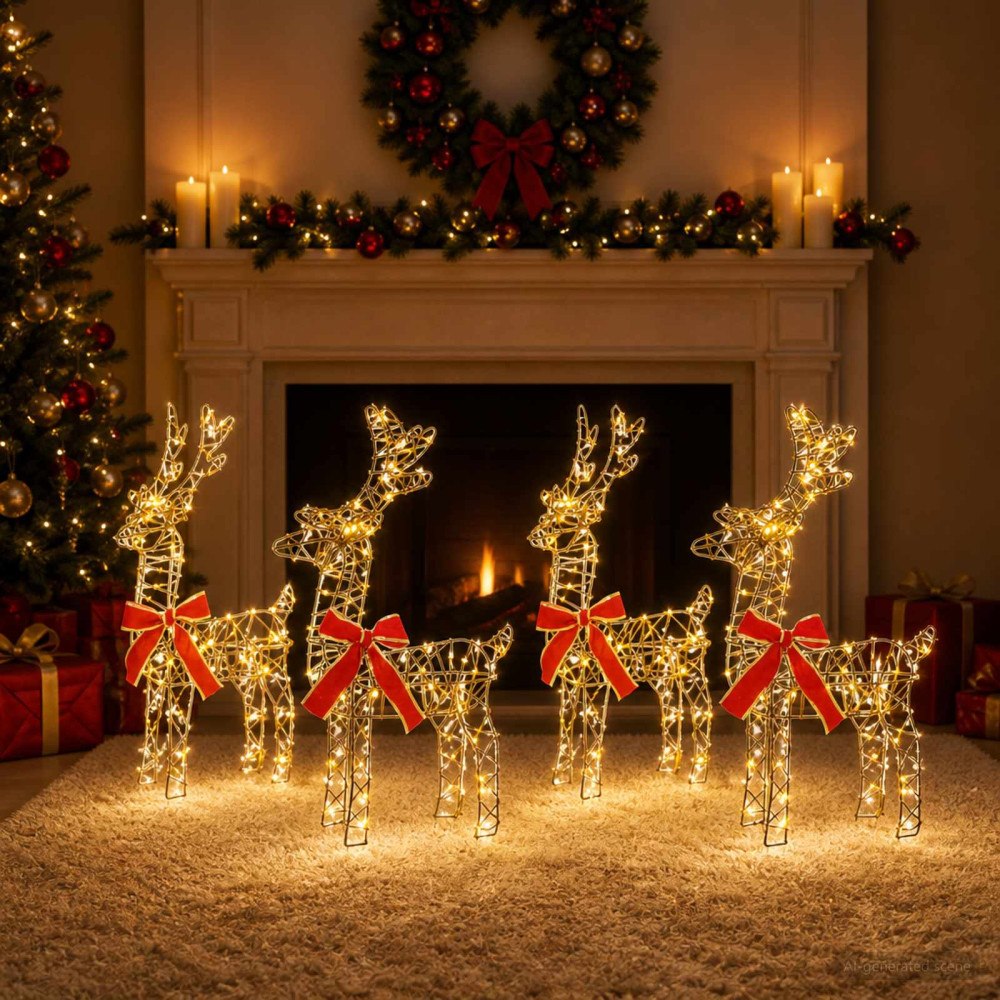 vidaXL Julren 4 st 360 LED-lampor Varmvit