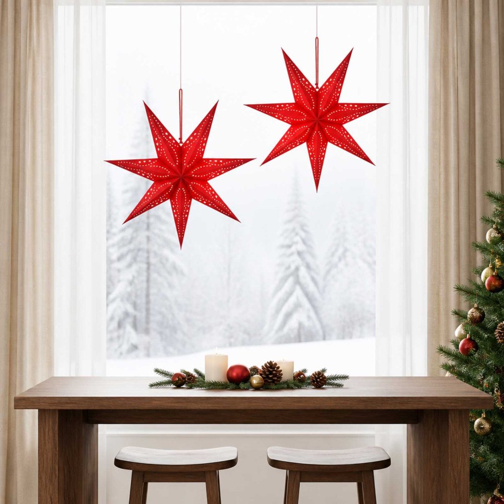 vidaXL Julbelysning RAAHE 2 st 10 LED-lampor Varmvit 60 x 6 x 60 cm