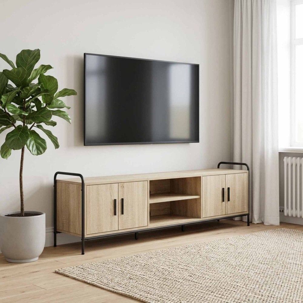 vidaXL TV-skåp 146 x 33 x 50 cm Sonoma-ek Konstruerat trä