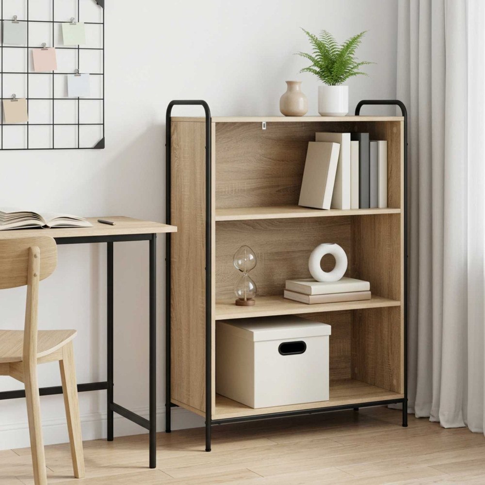 vidaXL Bokskåp 55,5 x 33 x 174 cm Konstruerat trä Sonoma-ek