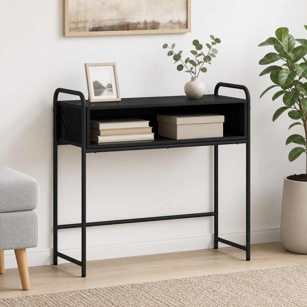 vidaXL Konsolbord Svart ek 90 x 33 x 80,5 cm Konstruerat trä