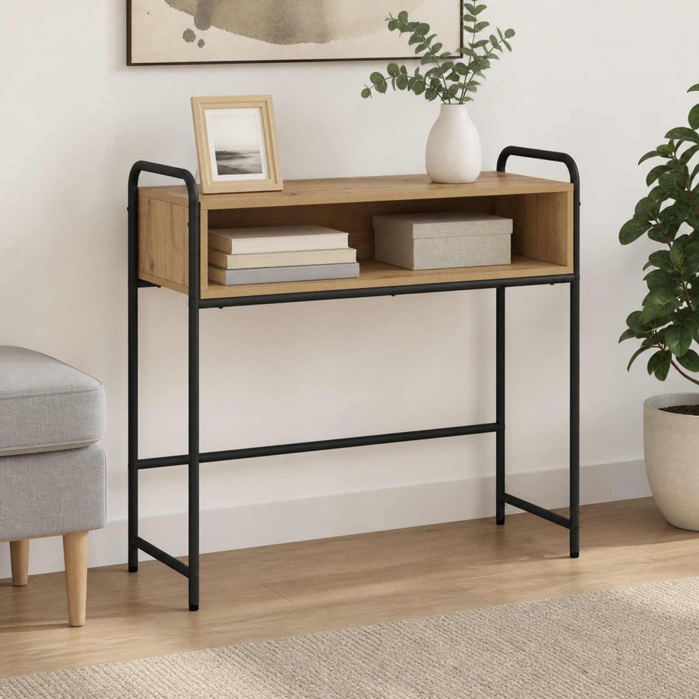vidaXL Konsolbord Artisan-ek 90 x 33 x 80,5 cm Konstruerat trä