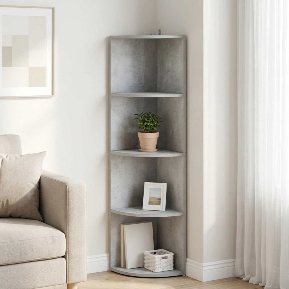 vidaXL Hörnhylla 4 nivåer 41,5 x 41,5 x 143 cm Konstruerat trä