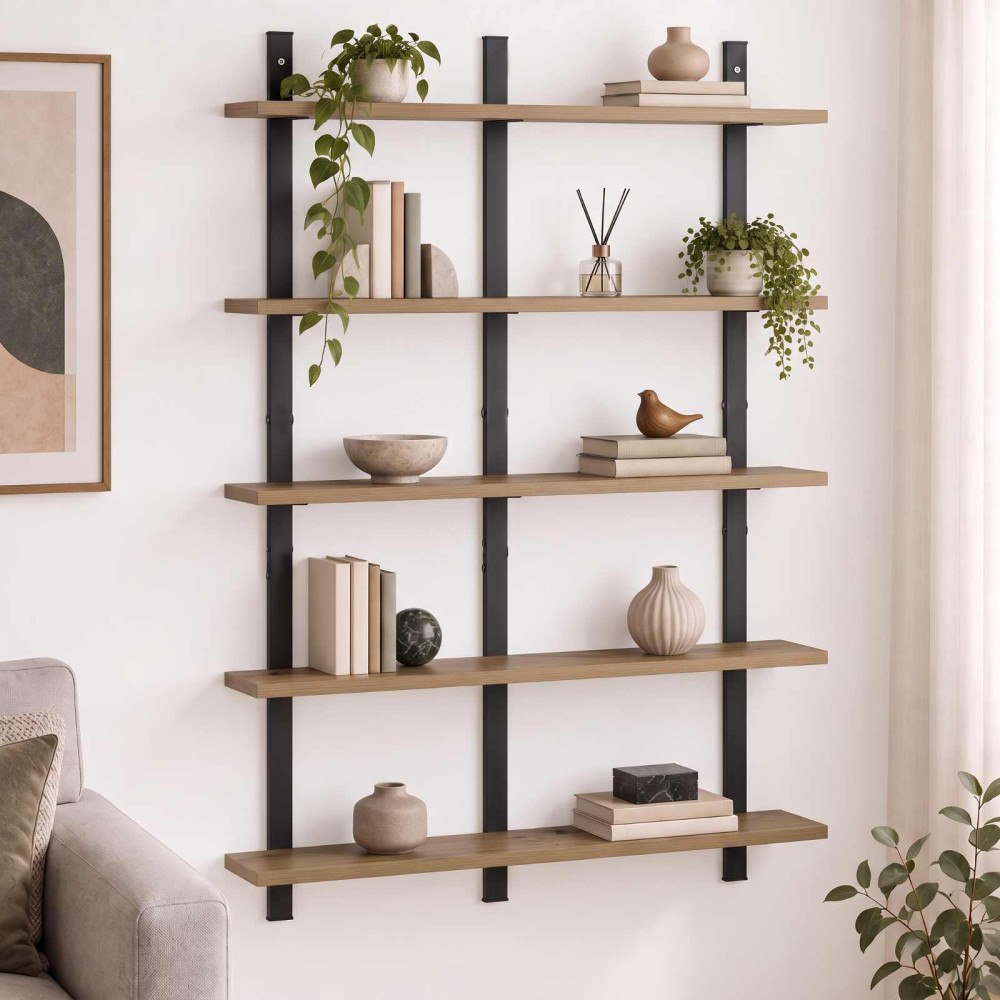 vidaXL Vägg hylla Artisan-ek 79,5 x 13,5 x 102 cm Konstruerat trä
