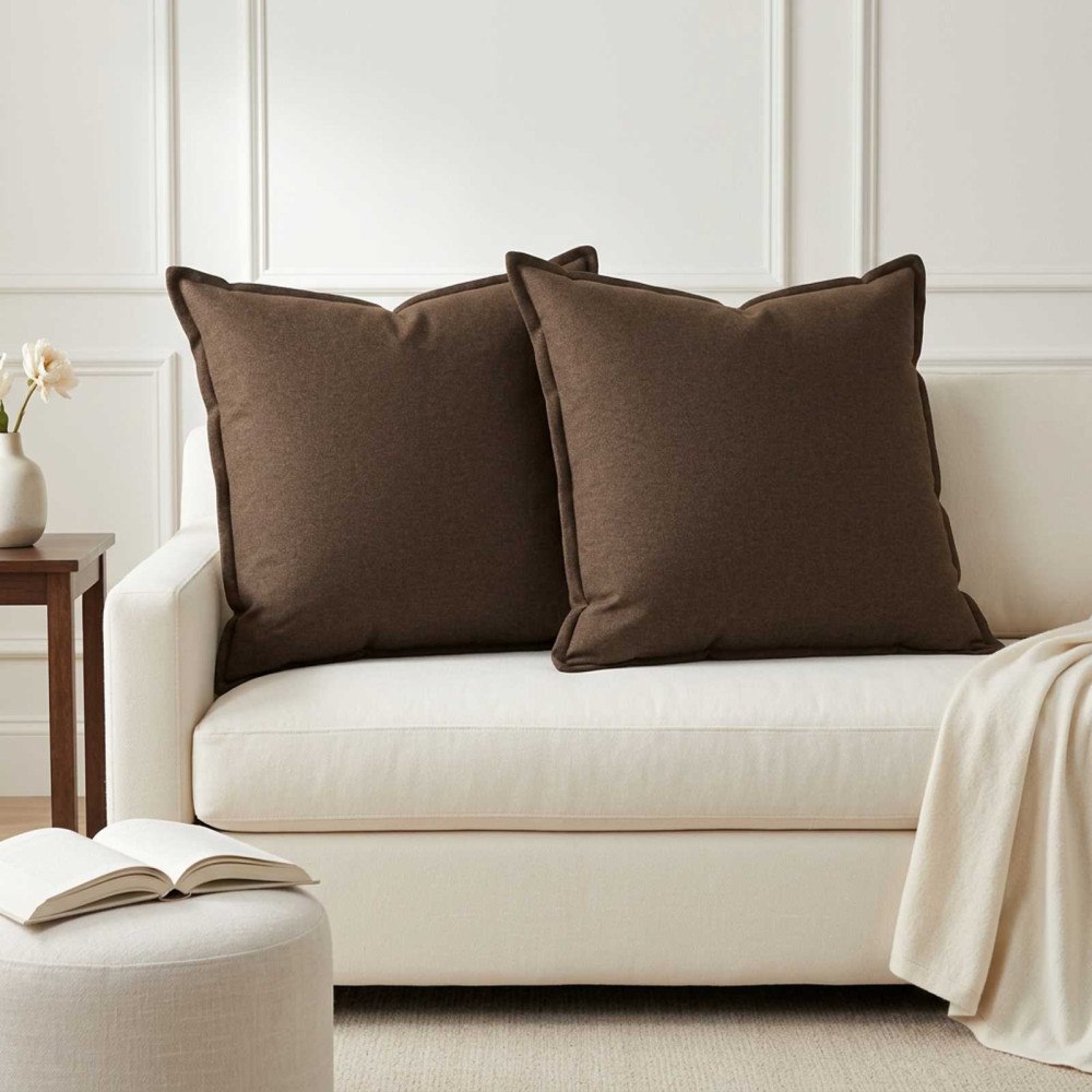 vidaXL Kuddöverdrag 6 st HOUTEN Taupe 65 x 65 cm Faux Linne