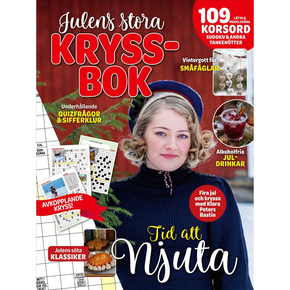 Tankesport Julens stora kryssbok : 109 lätta och medelsvåra korsord, sudoku och andra tankenötter (häftad)