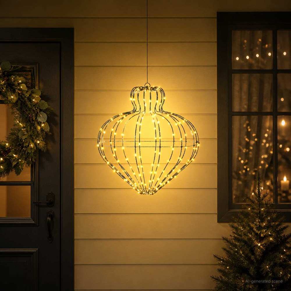 vidaXL Julfinialslampa 192 LED-lampor Varmvit Diam. 40 x 40 cm