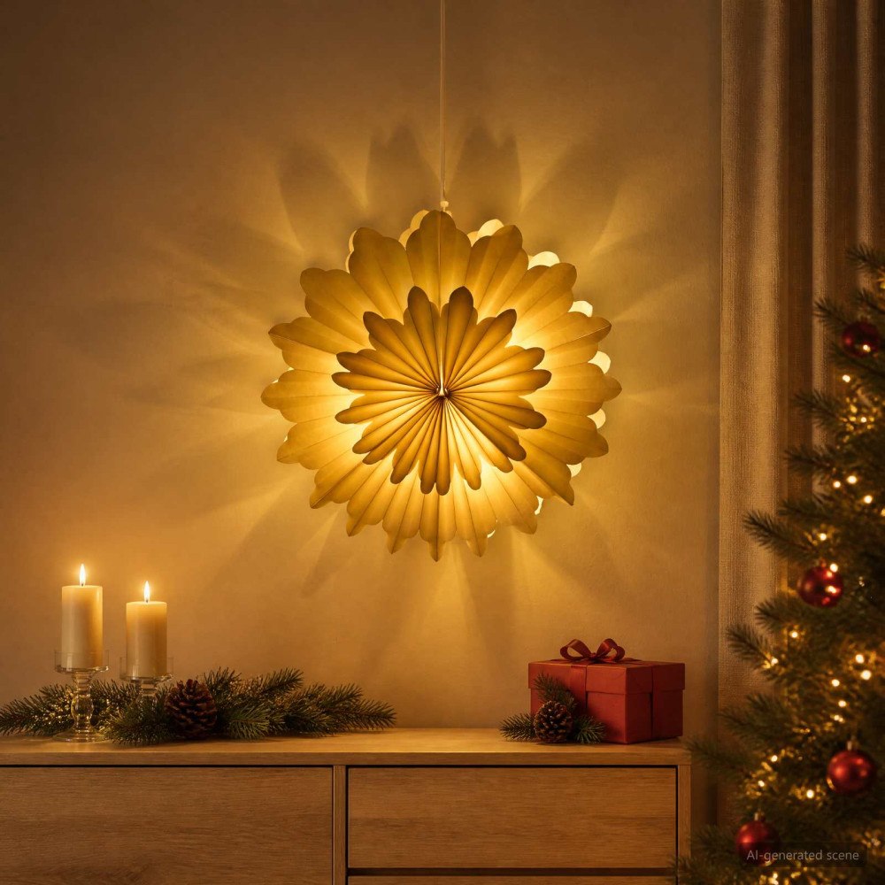 vidaXL Julbelysning RAAHE 10 LED-lampor Varmvit 45 x 17 x 45 cm