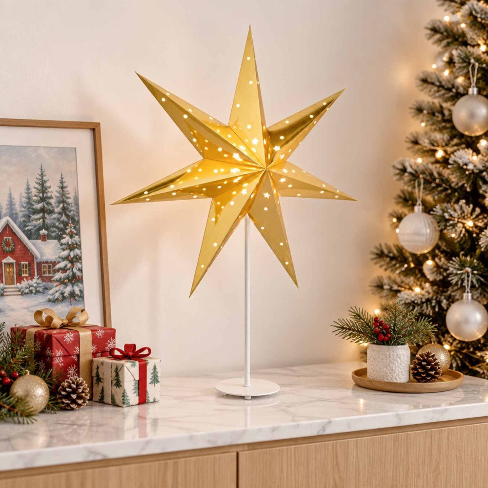 vidaXL Julbelysning RAAHE Varmvit 35 x 15 x 55 cm