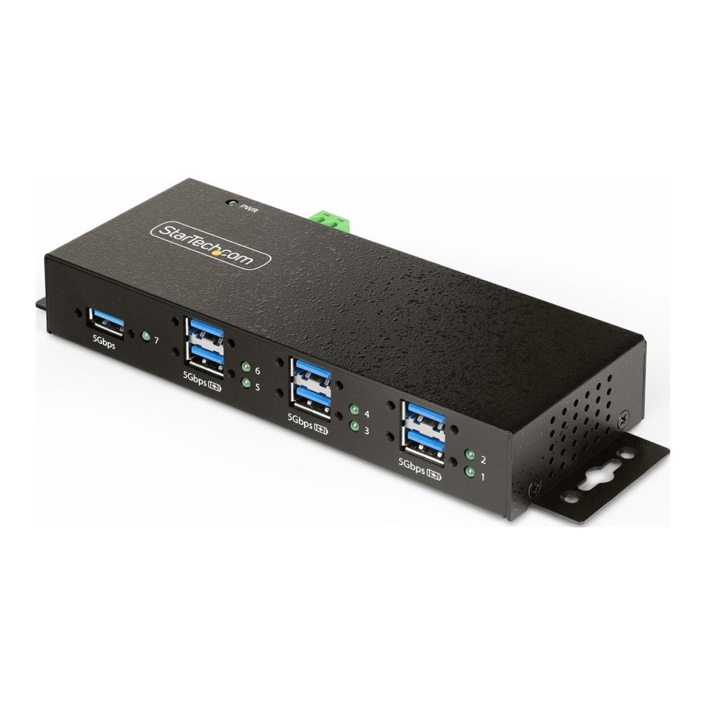 StarTech.com StarTech.com 7-Port Managed USB Hub with 7x USB-A, Heavy Duty with Metal Industrial Housing, ESD & Surge Protection, Wal...