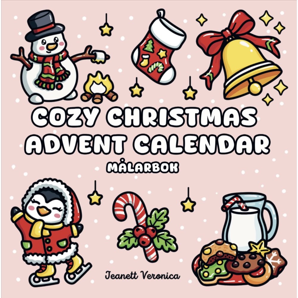 Jeanett Veronica Cozy Christmas Advent Calendar – miniformat : Målarbok (häftad)