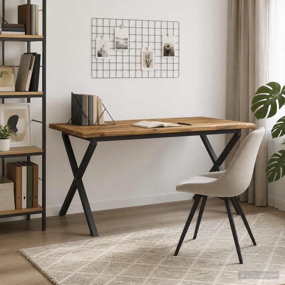 vidaXL Live Edge Matbord 160 x 80 x 75 cm Massivt Akaciaträ Vit