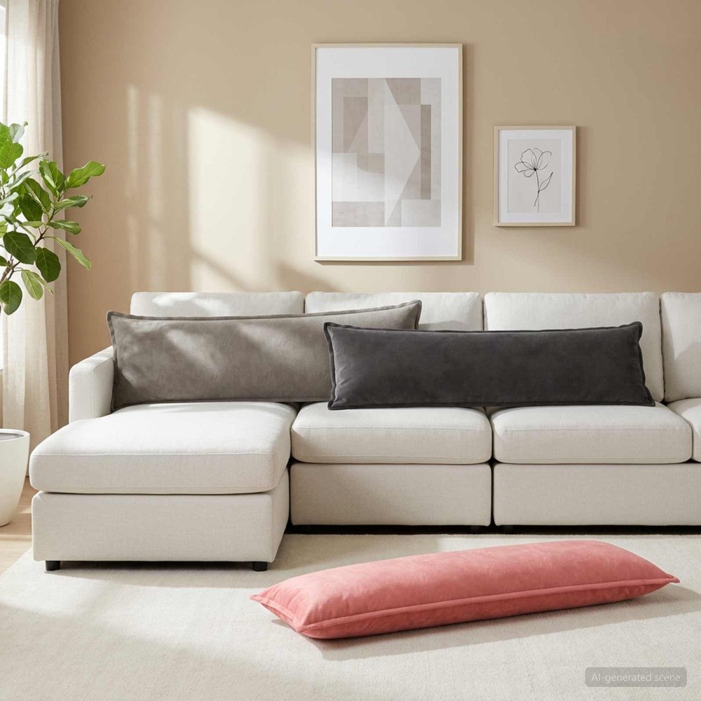 vidaXL Kuddöverdrag 2 st HOUTEN Mörkgrå 40 x 145 cm Sammet