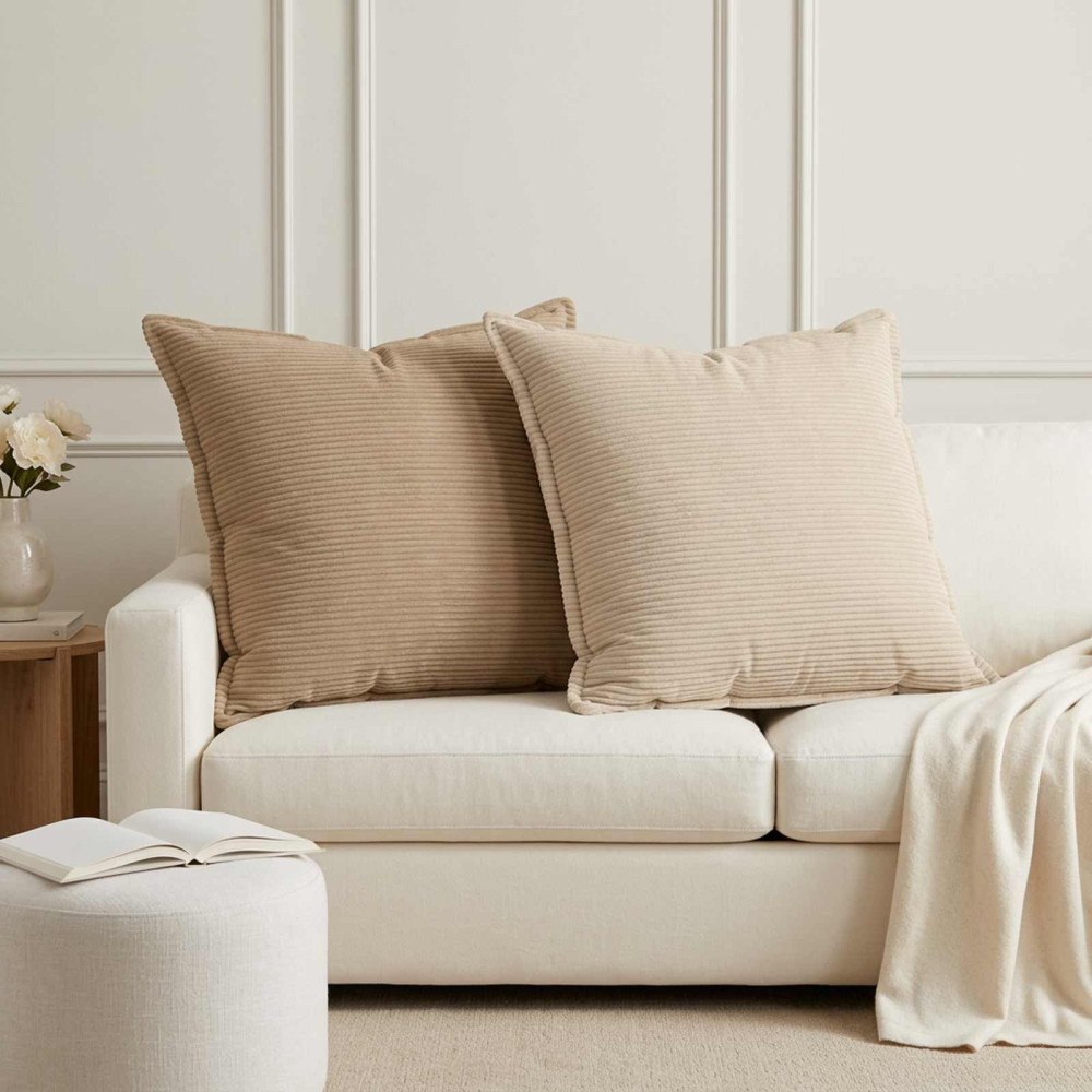 vidaXL Kuddöverdrag 6 st HOUTEN Brun 80 x 80 cm manchester