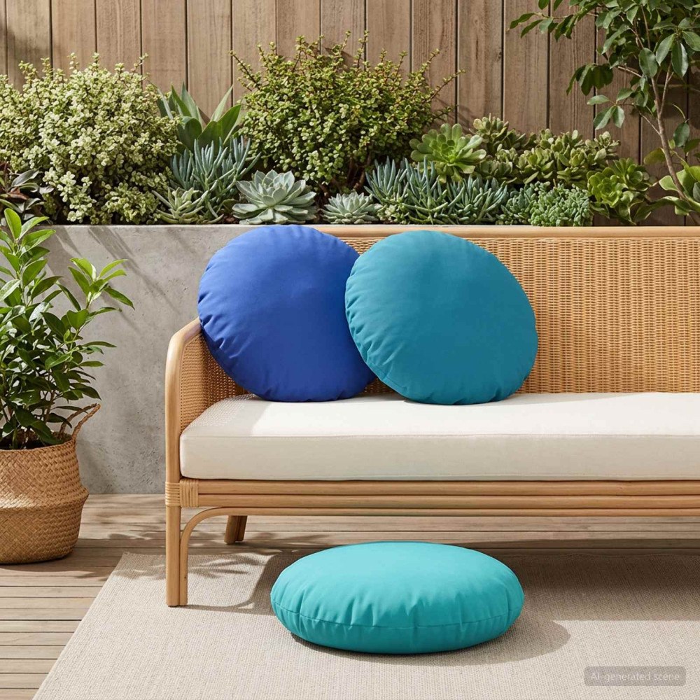 vidaXL Kasta Kudde 2 st HEERLEN Kungsblå Diam. 60 cm Polyester