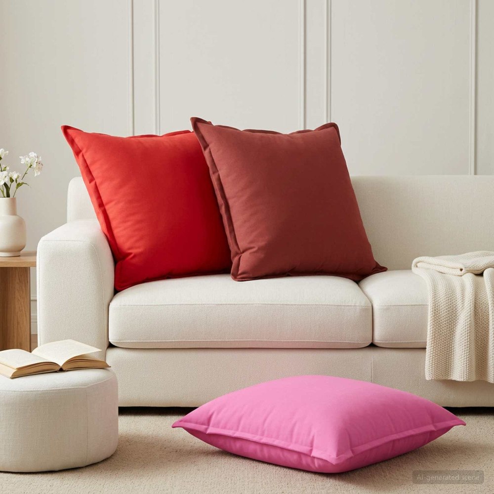 vidaXL Kasta Kudde 2 st HOUTEN Vinröd 65 x 65 cm Polyester