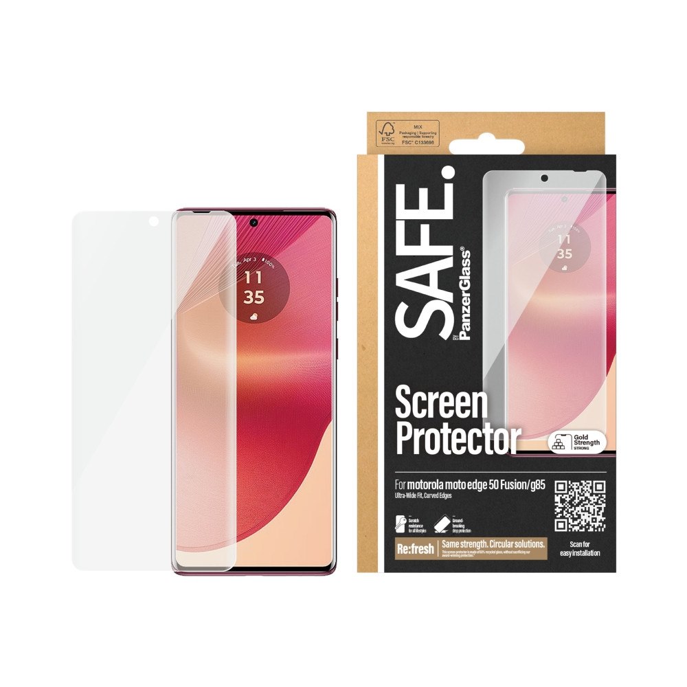 PanzerGlass SAFE. by PanzerGlass - skärmskydd för mobiltelefon - ultrabred passning