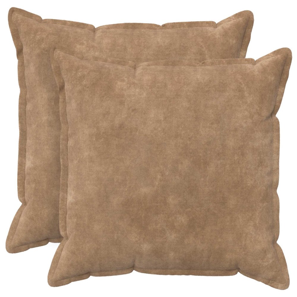 vidaXL Kasta Kudde 2 st HOUTEN Taupe 55 x 55 cm Mikrofiber Fleece