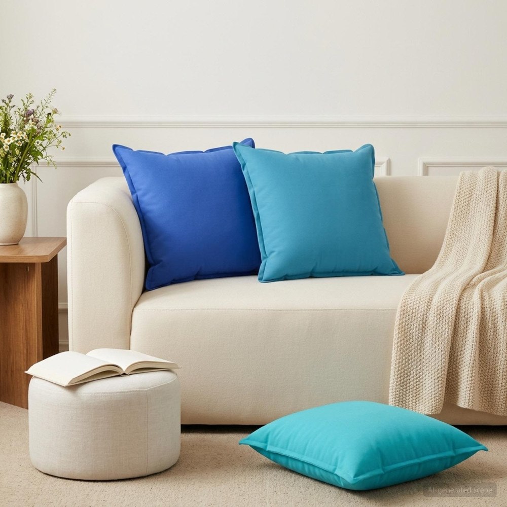 vidaXL Kasta Kudde 2 st HOUTEN Turkos 60 x 60 cm Polyester