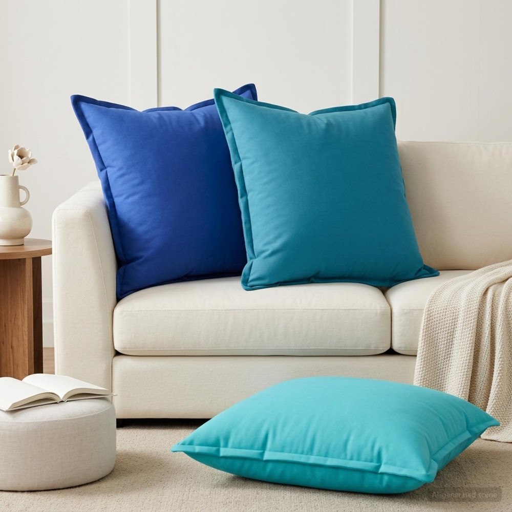 vidaXL Kasta Kudde 2 st HOUTEN Turkos 70 x 70 cm Polyester