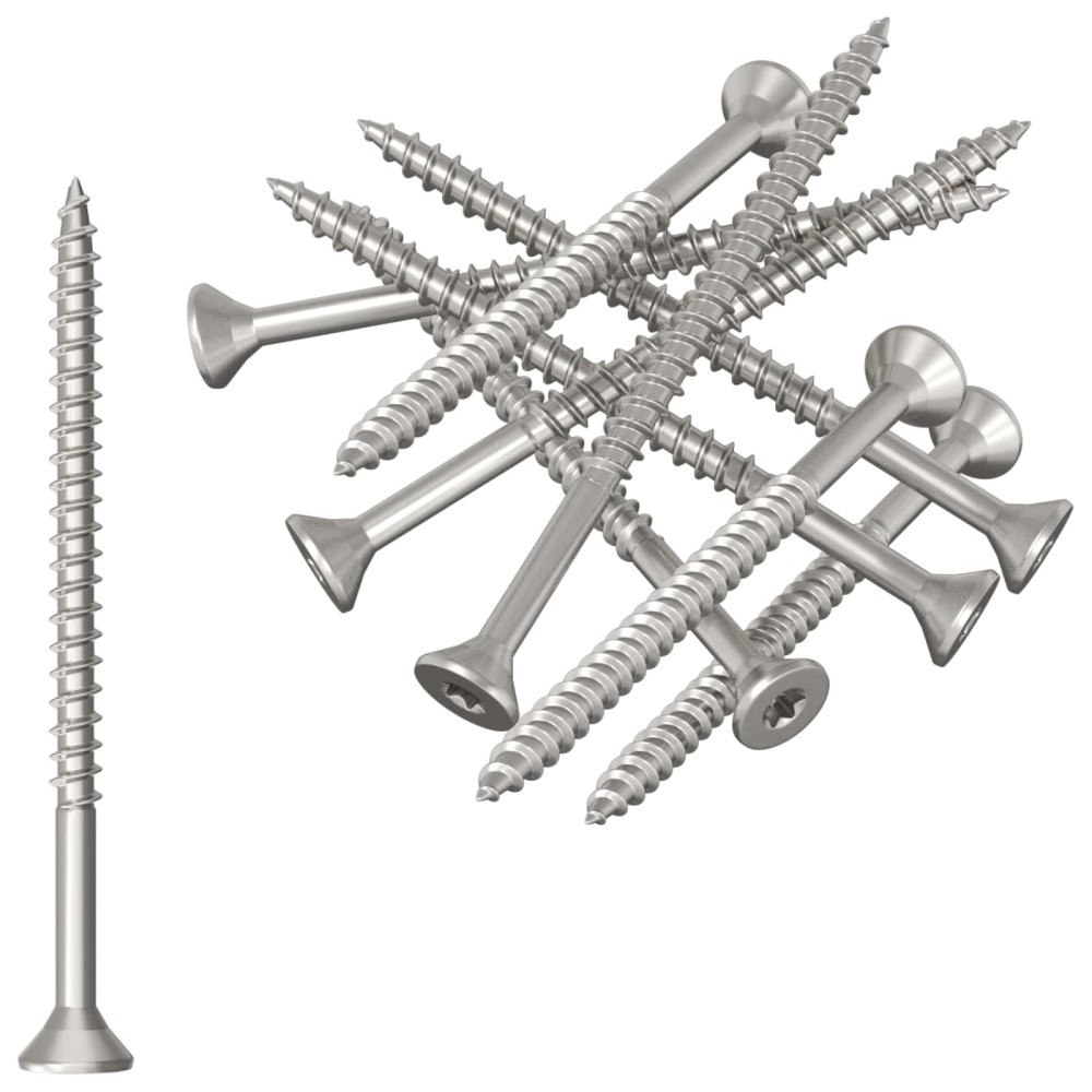vidaXL Skruvar 100 pcs Silver Ø 2.88 x 45 mm A2 rostfritt stål