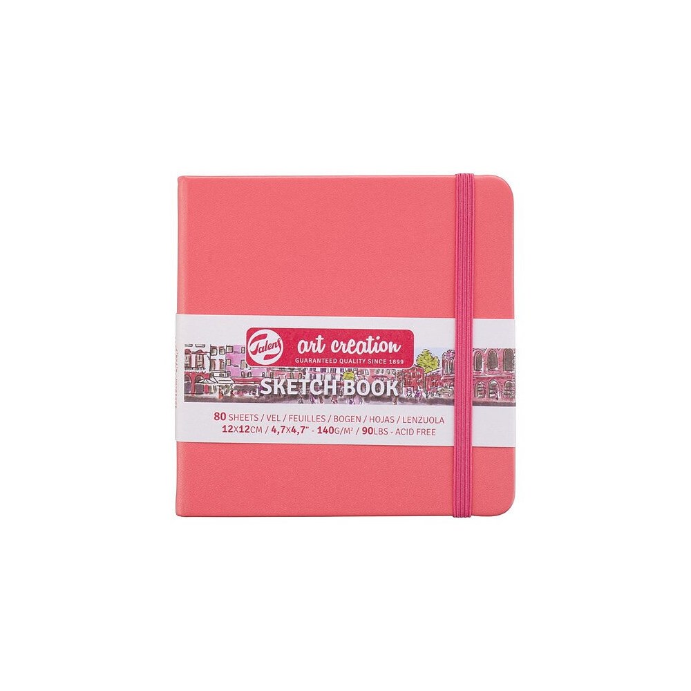 Art Creation SketchBook Coral Red 12 x 12 cm / Skissblock korallröd 12 x 12 cm