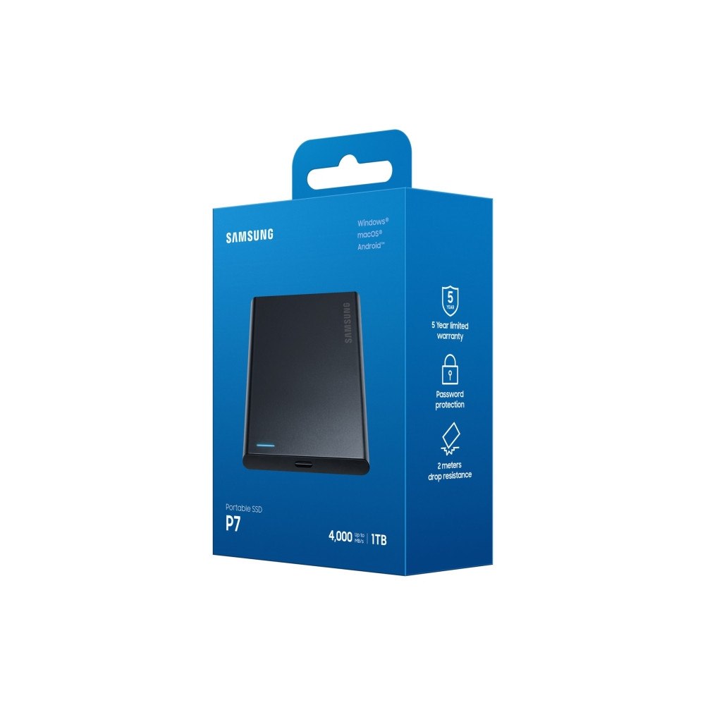 SAMSUNG Samsung P7 MU-PF1T0G - SSD - 1 TB - USB 4 Gen 3x2