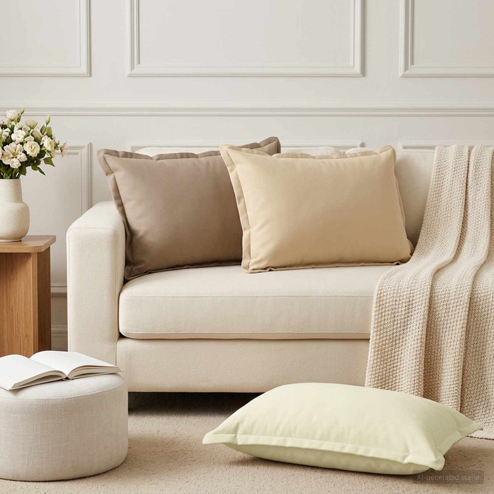 vidaXL Kudde 2 st HOUTEN Gräddvit 50 x 70 cm Polyester