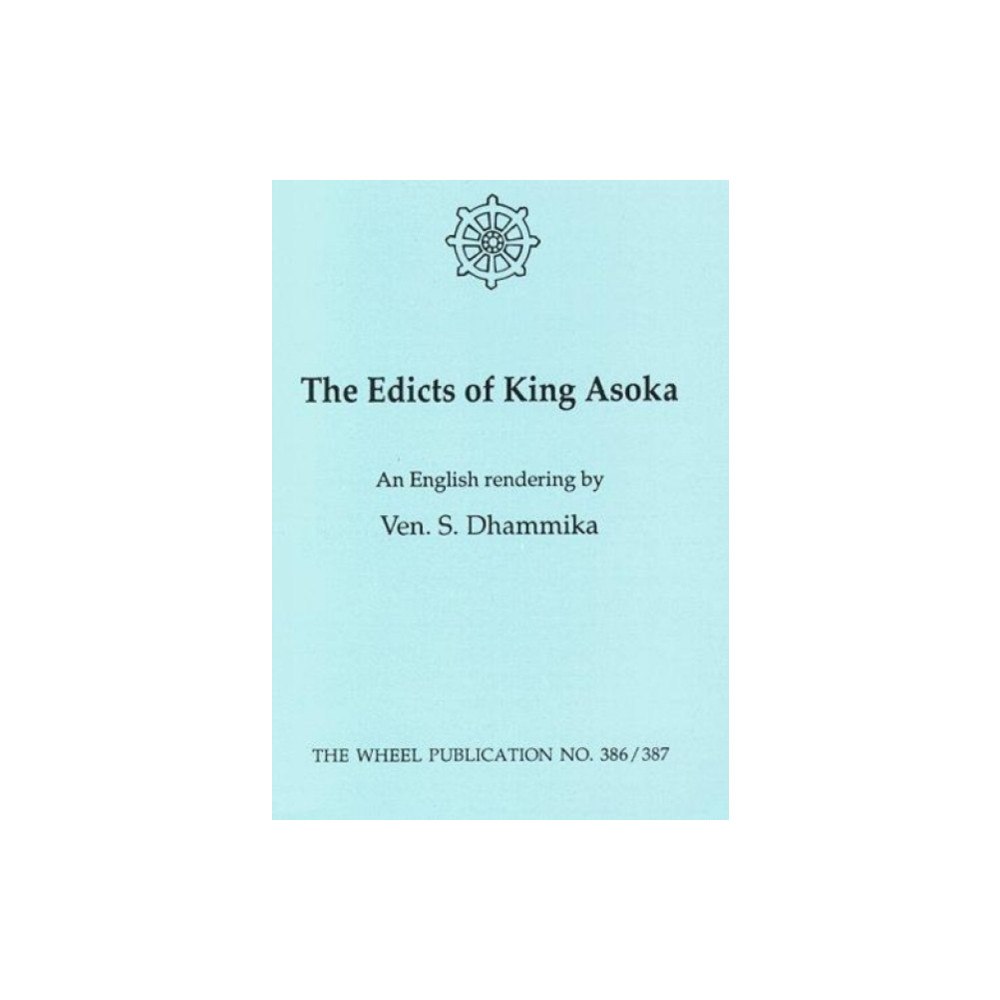 Buddhist Publication Society,Sri Lanka The Edicts of King Asoka (häftad, eng)