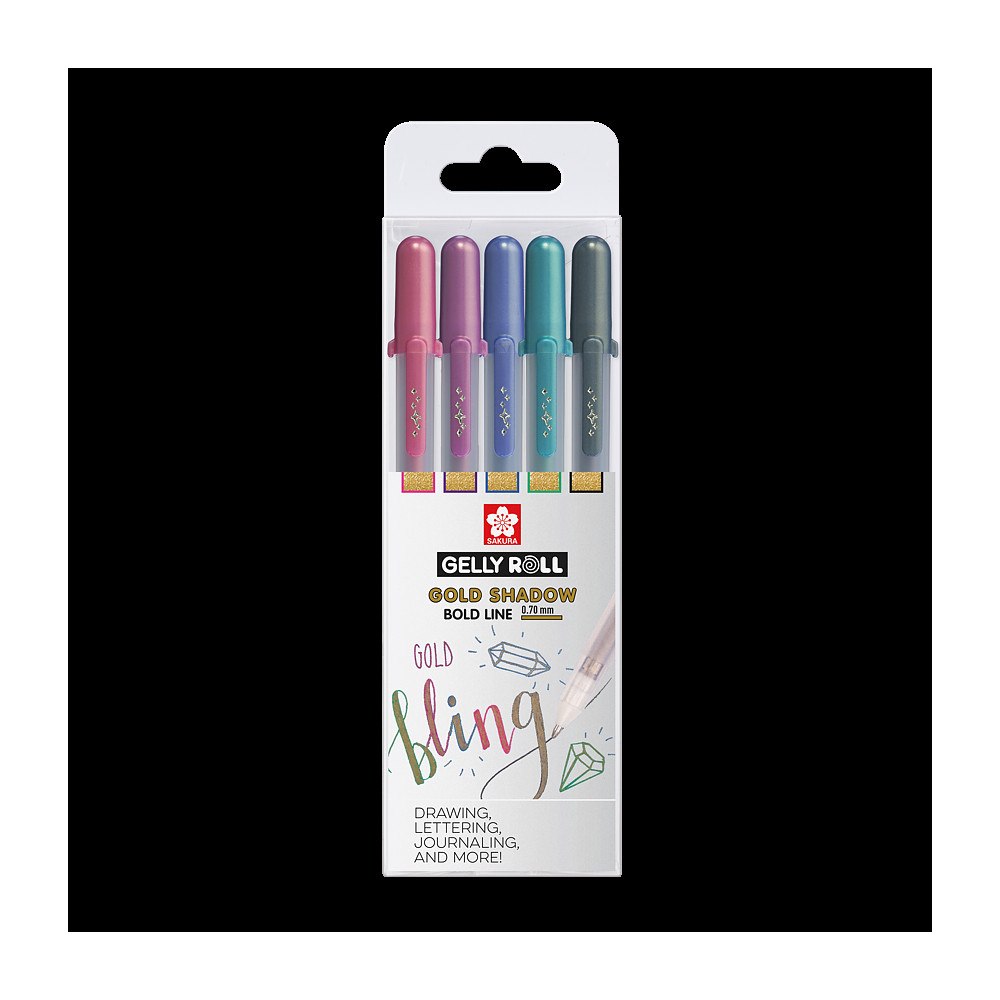 Sakura Sakura Gelly Roll Gold Shadow – 5-pack / Gelly Gold Shadow Set 5