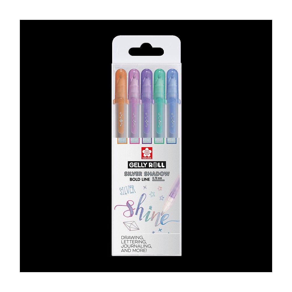 Sakura Sakura Gelly Roll Silver Shadow – 5-pack / Gelly Silver Shadow Set 5