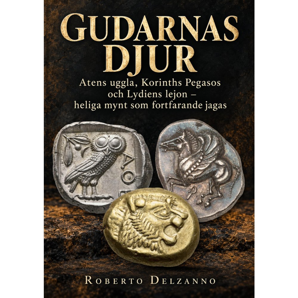 Roberto Delzanno Gudarnas djur : Atens uggla, Korinths Pegasos och Lydiens lejon – heliga mynt som fortfarande jagas (inbunden)