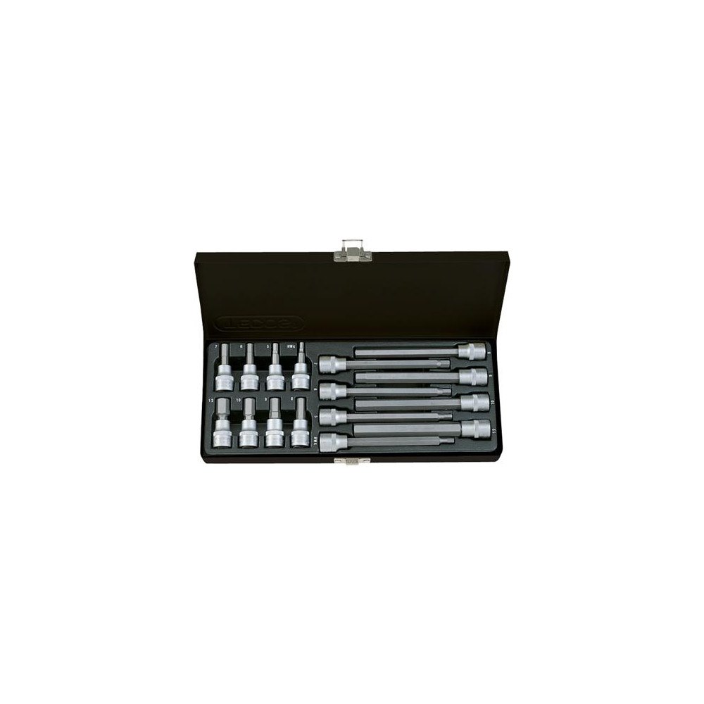 TECOS TECOS Top Set 3/8" 16 delarkort och lång Unbrako® från 4 til...